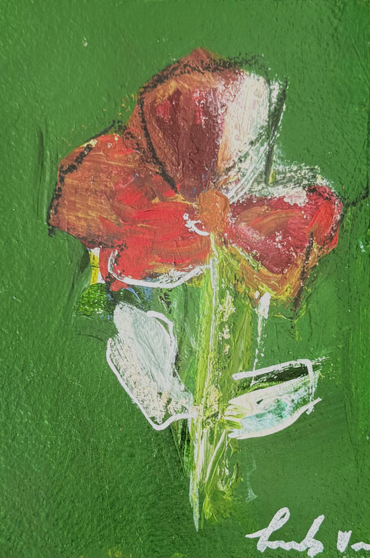 Red Abstract Floral 1