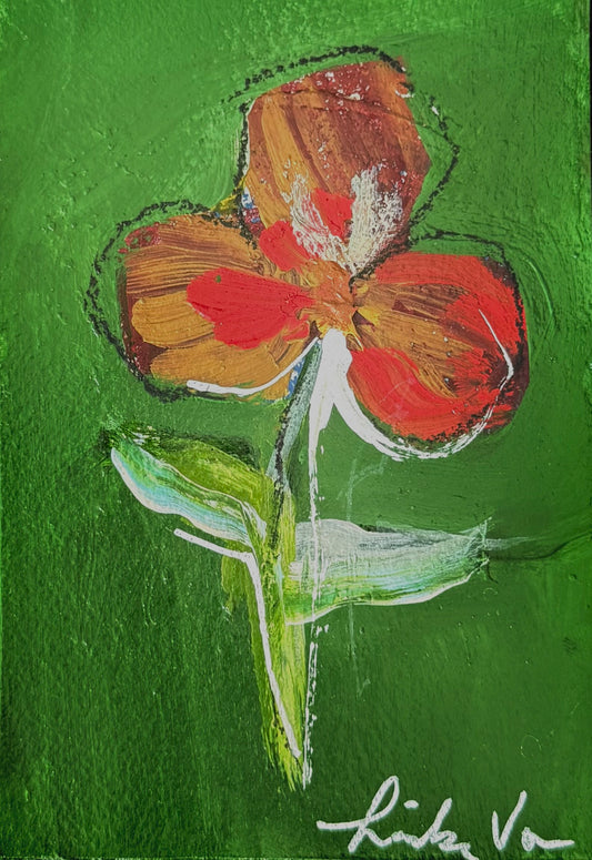 Red Abstract Floral 2