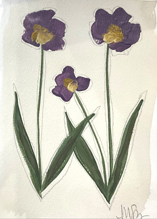 Purple/Gold Botanical III