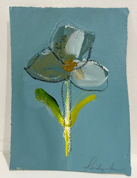 Baby blue abstract floral 2