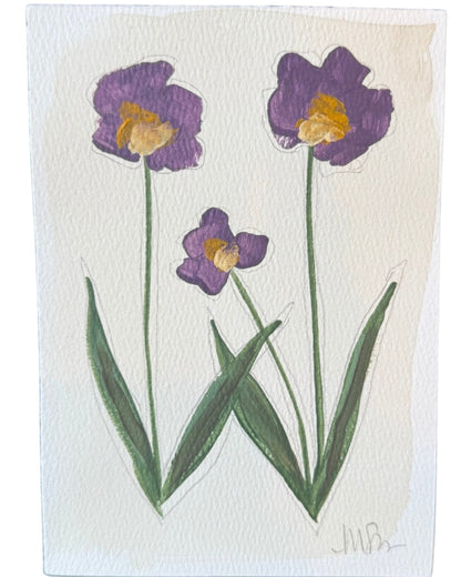 Purple/Gold Botanical III