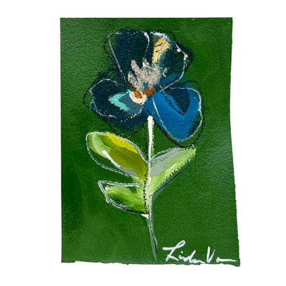 Blue abstract floral 2
