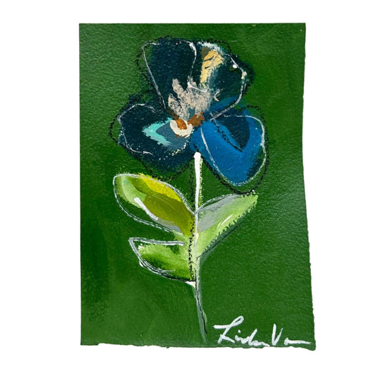 Blue abstract floral 2