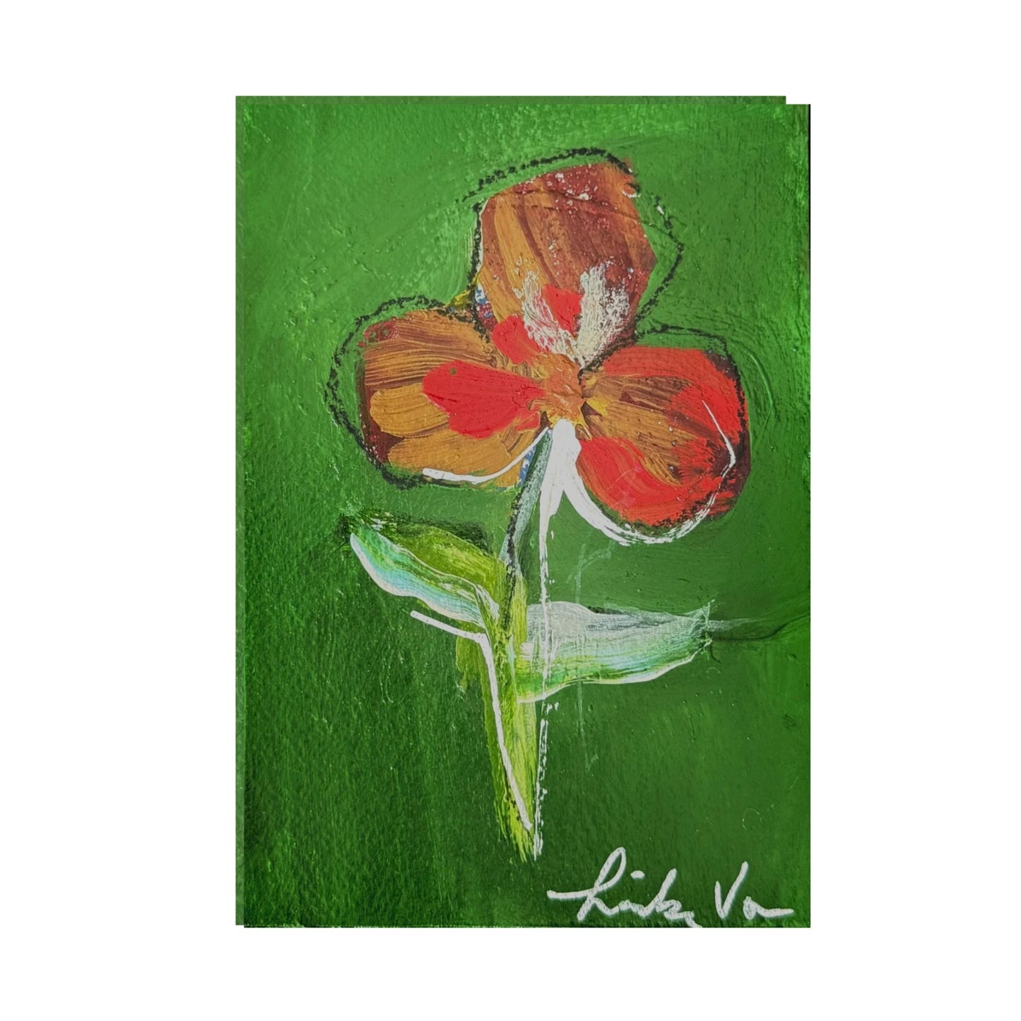 Red Abstract Floral 2