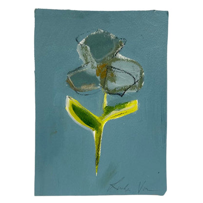 Baby blue abstract floral 1