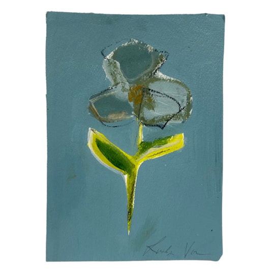 Baby blue abstract floral 1