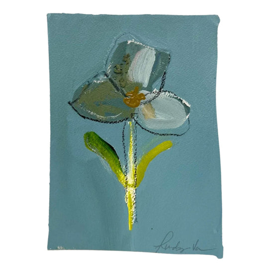 Baby blue abstract floral 2
