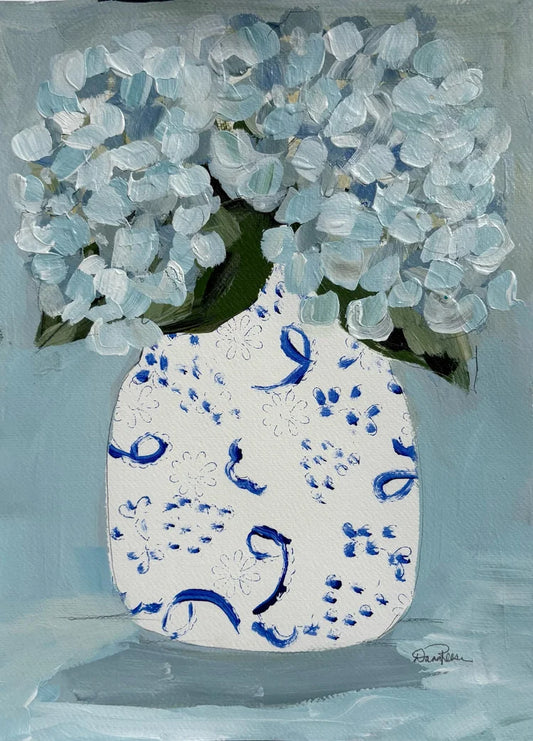 Hydrangeas in Blue & White