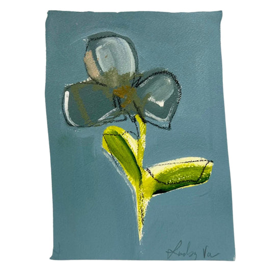 Baby blue abstract floral 3