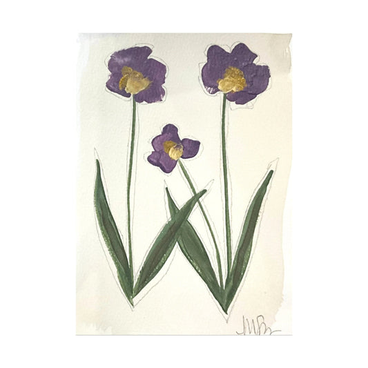 Purple/Gold Botanical III