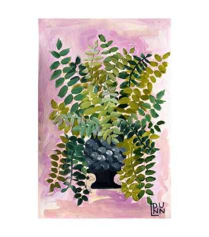 Ferns in Dark Hobnail Vase