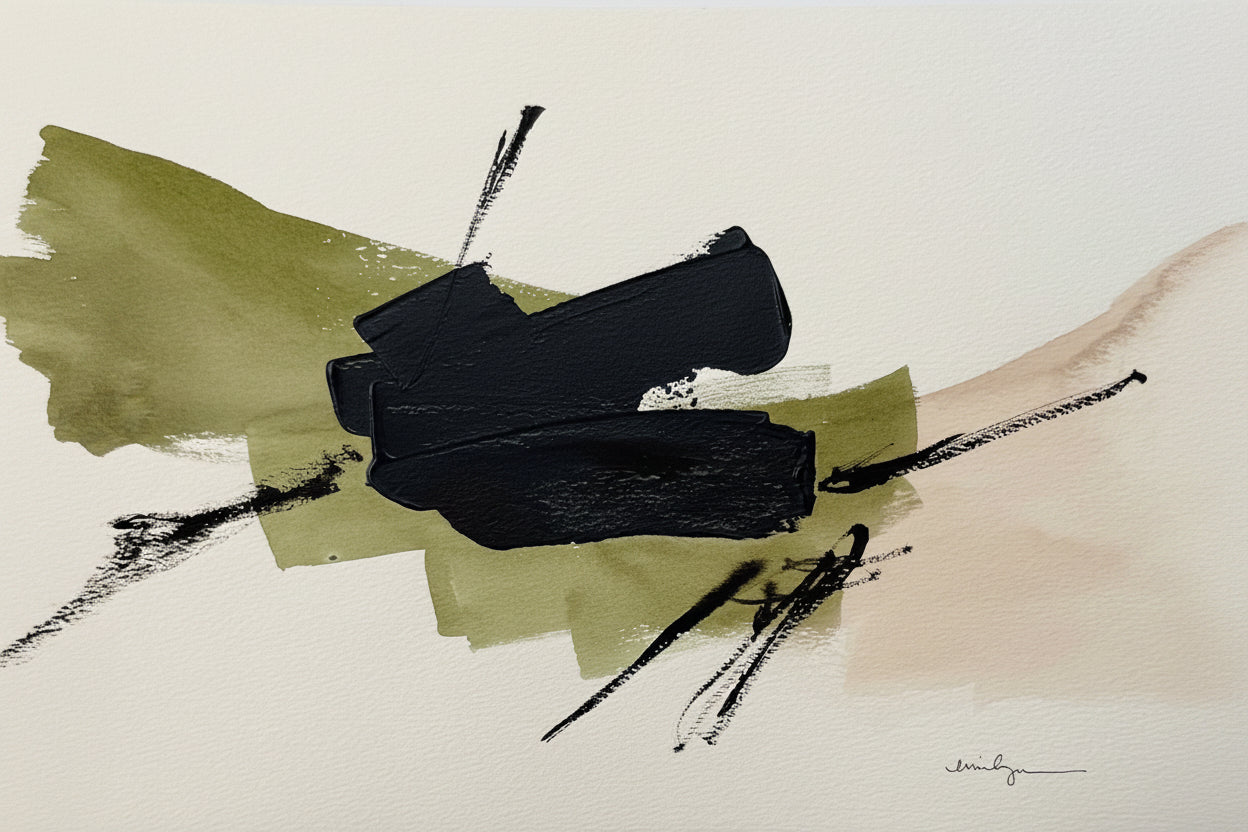 Black and Green Abstract