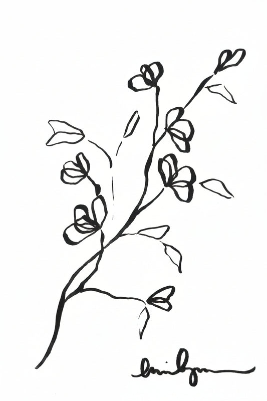 Black Tiny Flowers