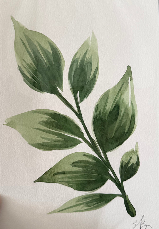 Watercolor Leaf I