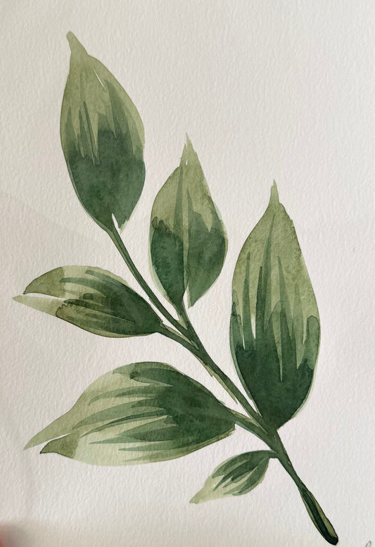 Watercolor Leaf II
