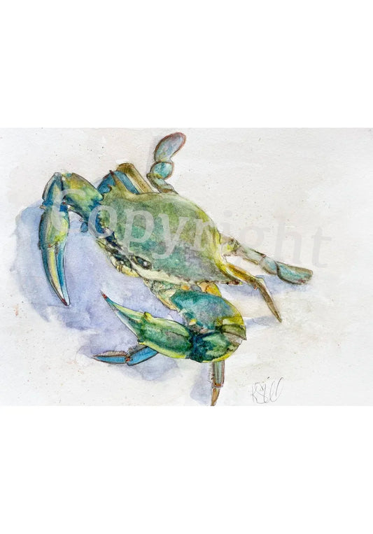 Blue Crab on Paper 2