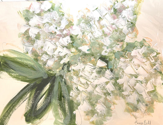 White Hydrangea Bloom