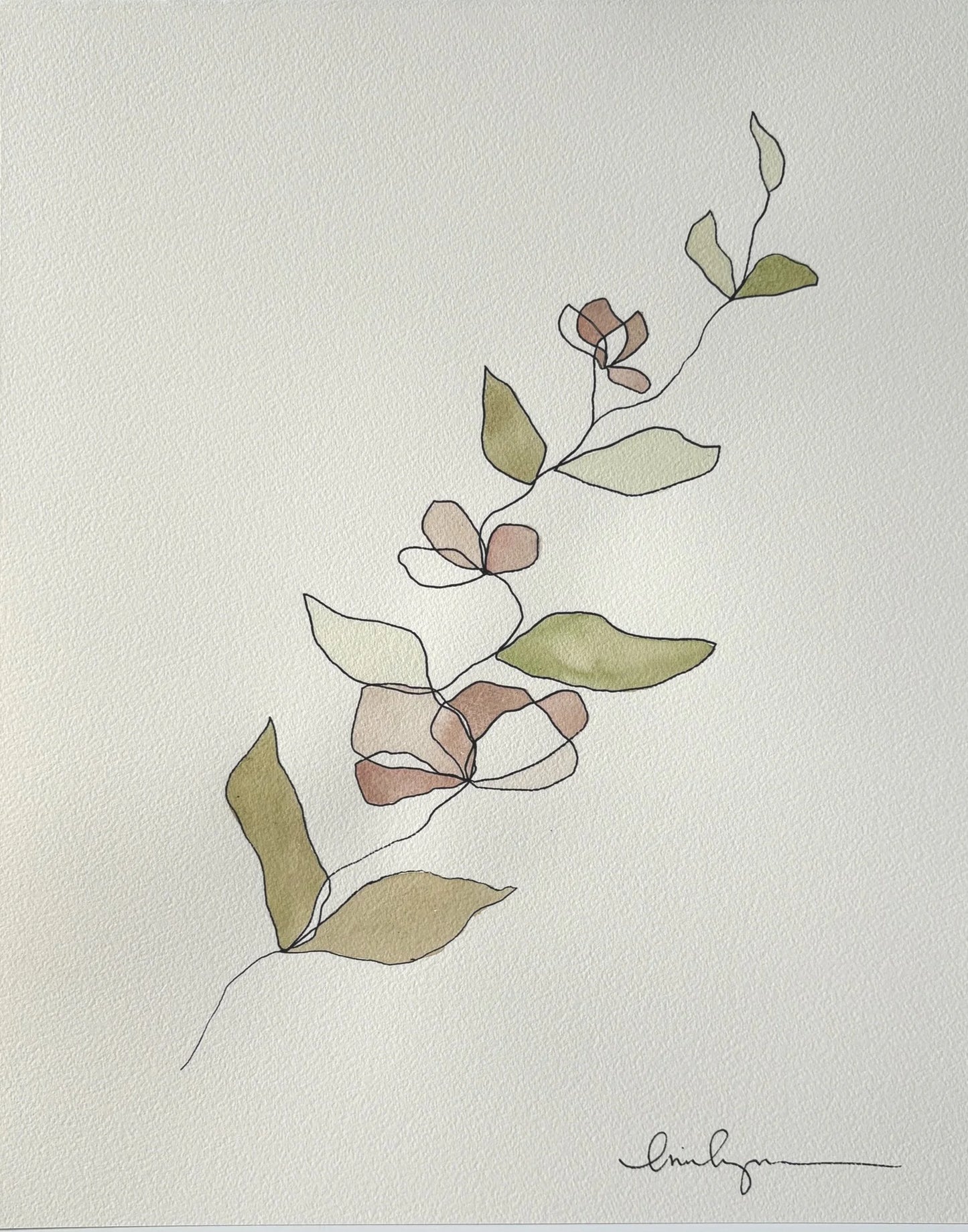 3 pink flowers on a stem