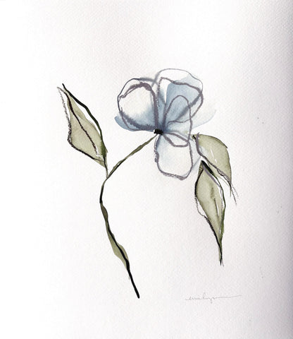 1 blue flower