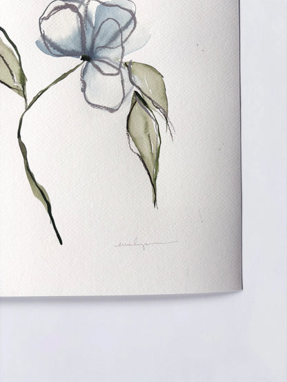 1 blue flower