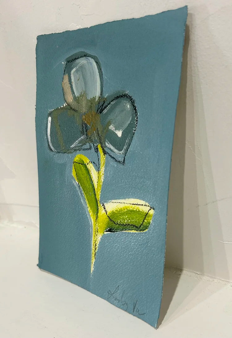 Baby blue abstract floral 3