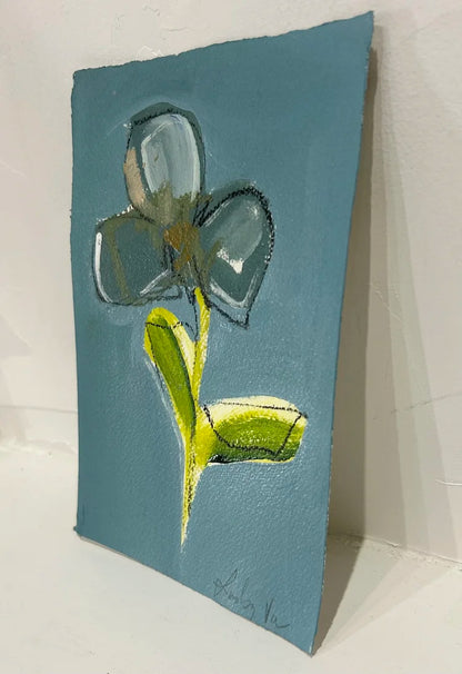 Baby blue abstract floral 3