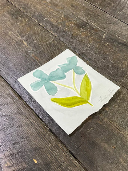 Blue/Chartreuse Botanical 1
