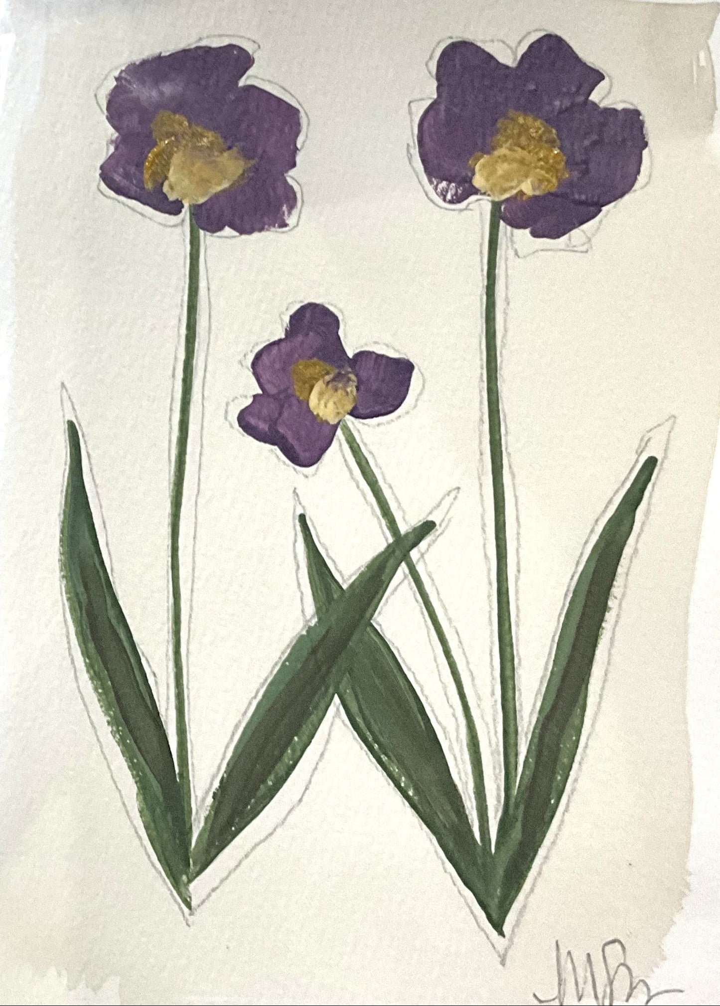 Purple/Gold Botanical III