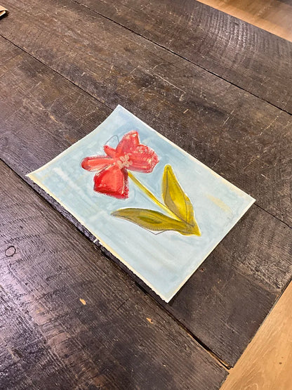 Blue/Cranberry Botanical 1