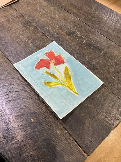 Blue/Cranberry Botanical 2