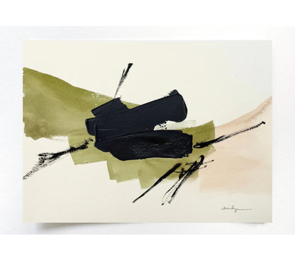 Black and Green Abstract