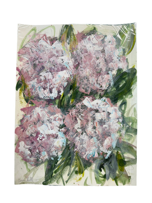 Wild Pink Hydrangeas