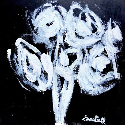 White and Black Rose Bunch