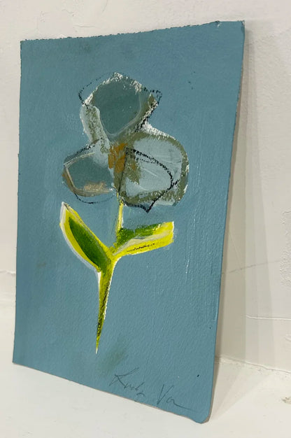 Baby blue abstract floral 1