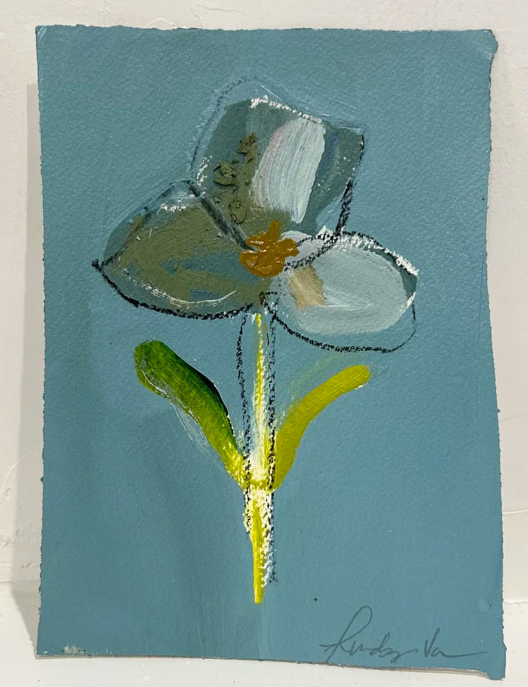 Baby blue abstract floral 2