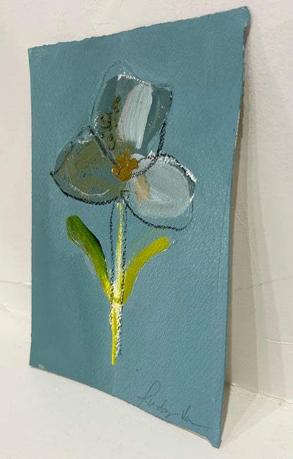Baby blue abstract floral 2