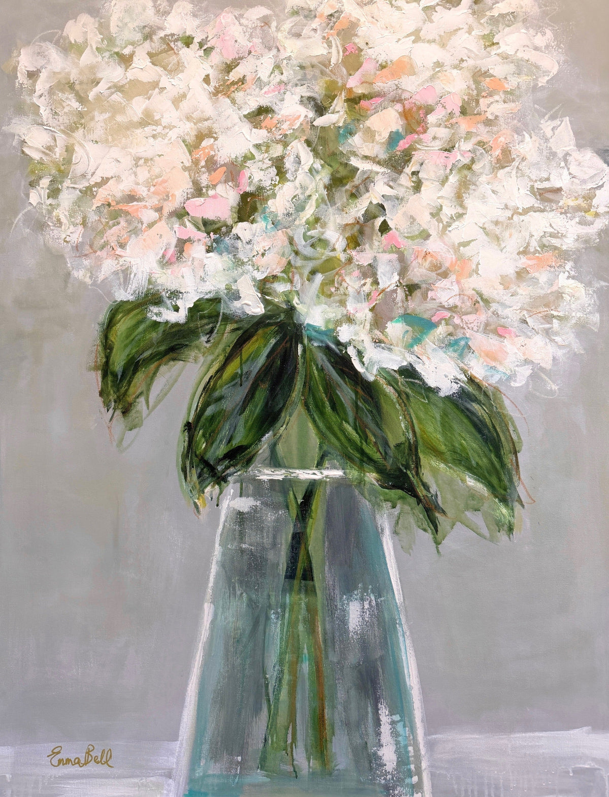 Cream Hydrangea Vase