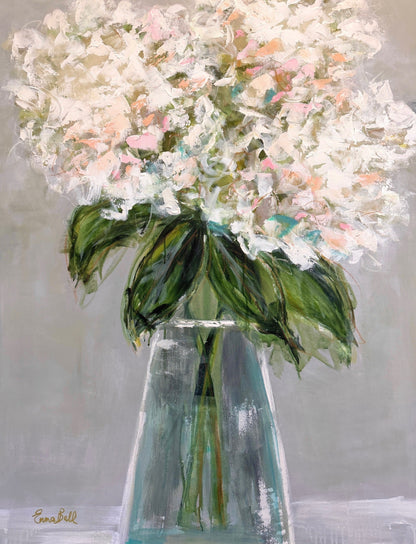 Cream Hydrangea Vase