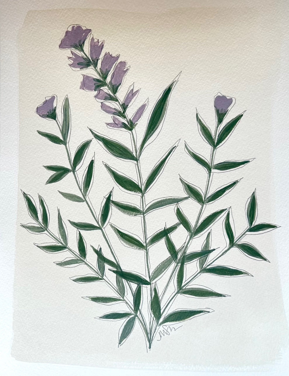 Vintage Garden 3 (Purple Flowers)